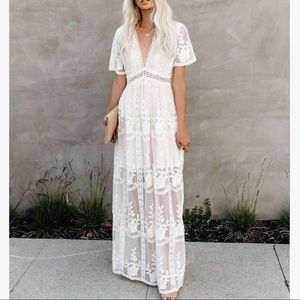 VICI The Day We Met White Lace Dress